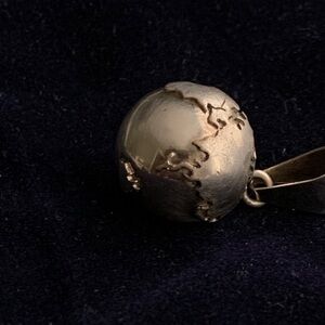 Vintage Silver and Gold Globe Pendant